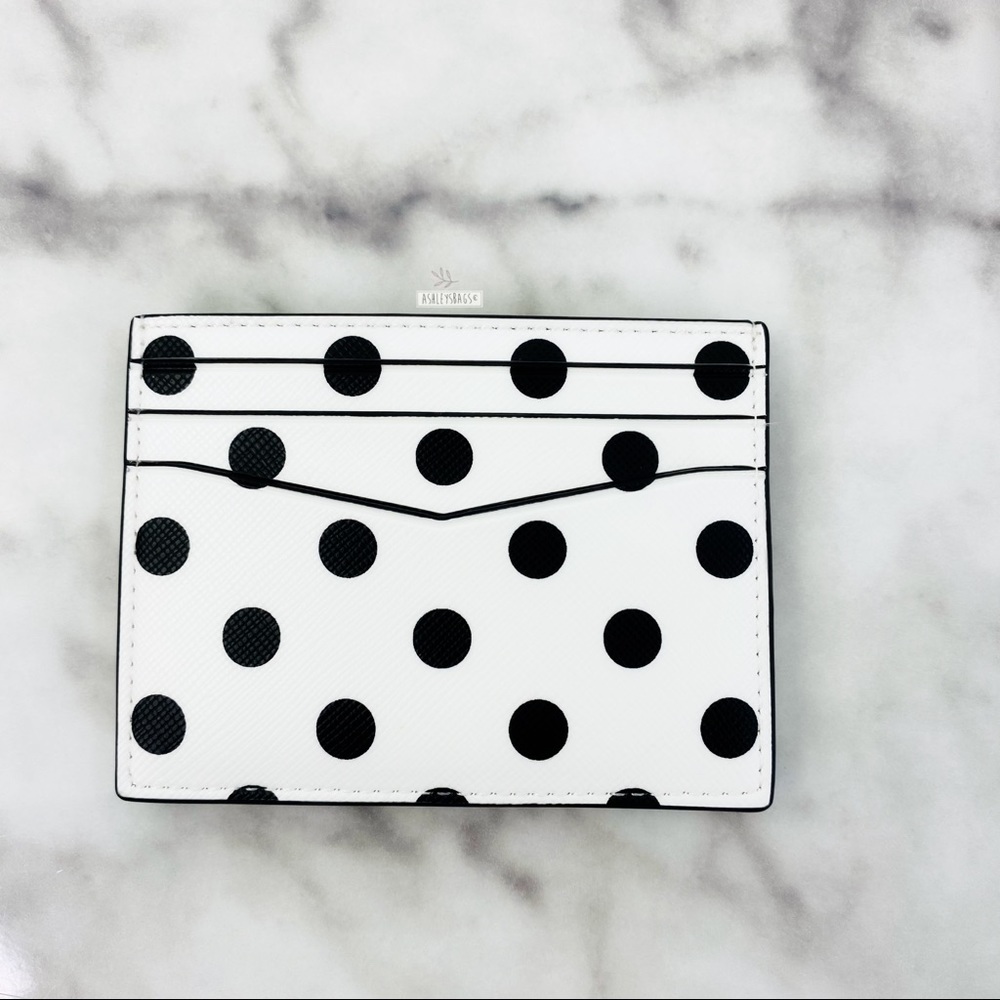 Kate Spade Polka Dot Slim Card Holder Wallet - Picture 2 of 4